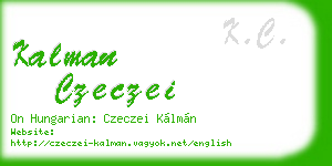 kalman czeczei business card