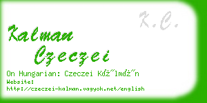 kalman czeczei business card